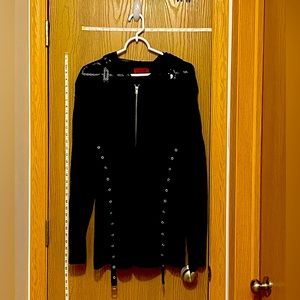 Tripp NY size 3X Skeleton lace zip up hoodie EUC *FIRM* HTF